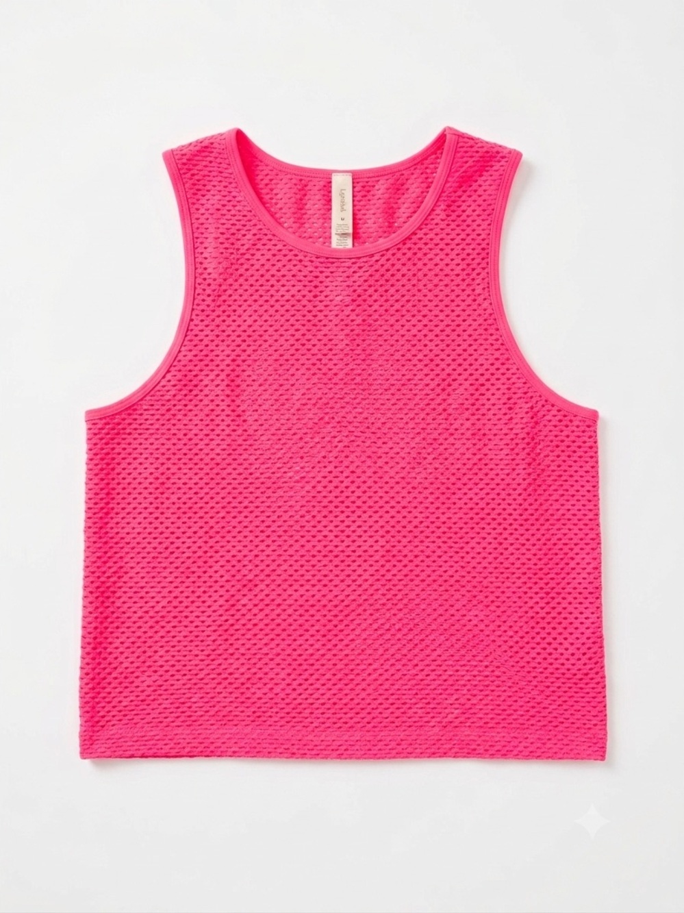 LYREBIRD Open-Stitch Shimmer Tank